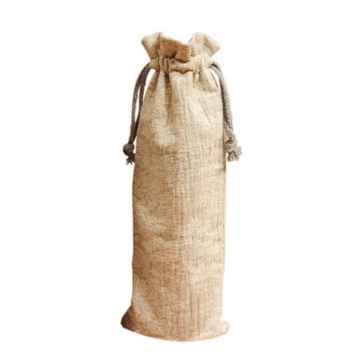 Burlap Wine Bag