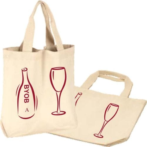 Canvas Compartment Wine Bag