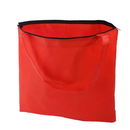 Custom Non Woven Gusset Bag with Zipper