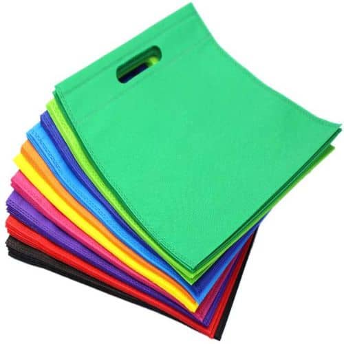 Flat Die Cut Handle Custom Non Woven Bag