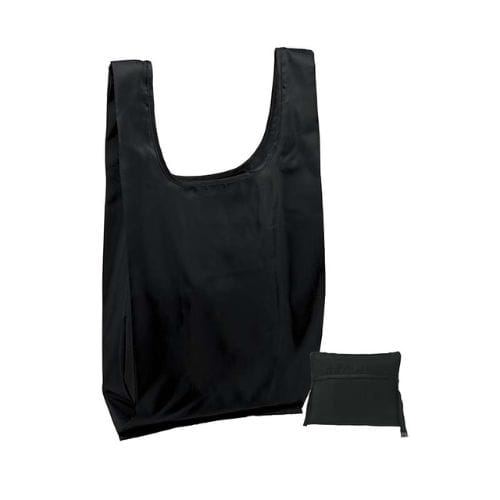 Nylon Black T Shirt Foldable Shopping Bag