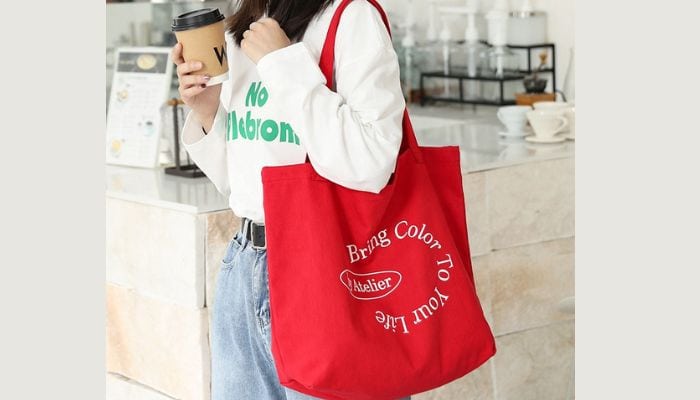 canvas shopping tote