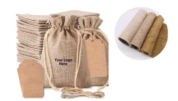 Hemp reusable bags for storage