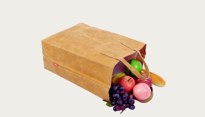 waxed canvas tote bag