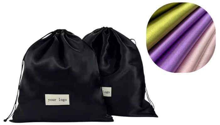 Wholesale Custom Logo Satin fabric Pouch Bag