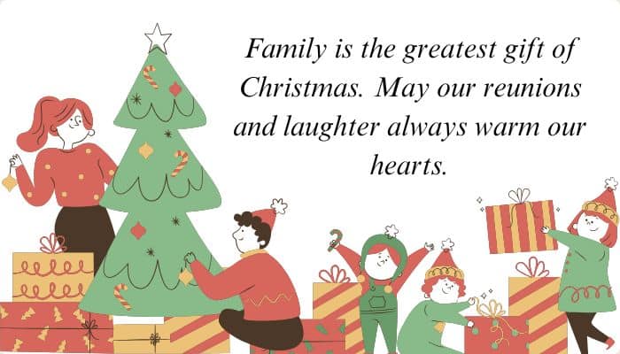 merry christmas message to family