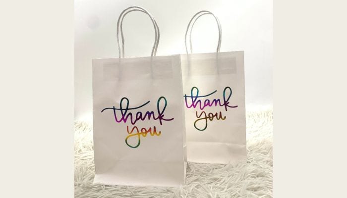 white paper bags