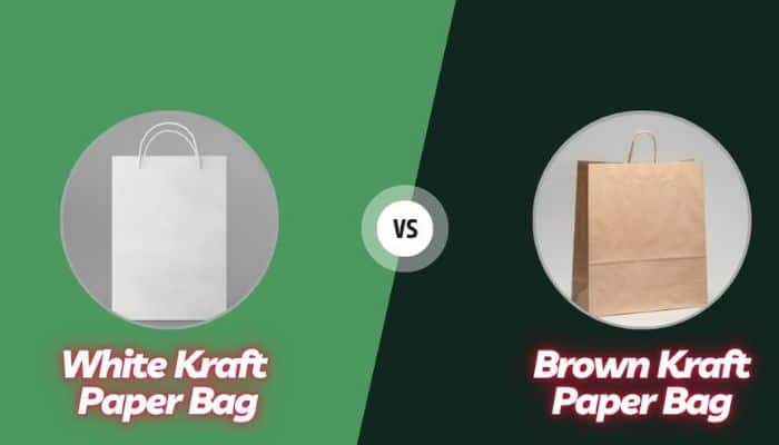 White and Brown Kraft Paper Bags