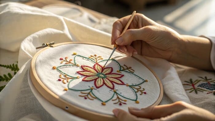 embroidery flowers