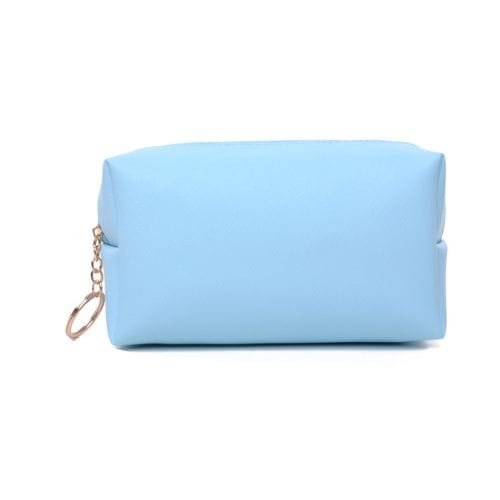 blue cosmetic bag