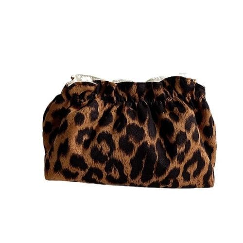 leopard print cosmetic bag