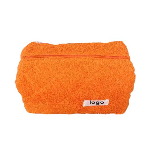 orange makeup bag