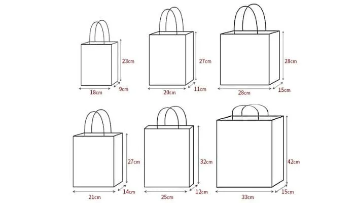 Choosing the right dimension of paper bag