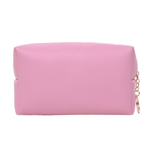 pink cosmetic bag
