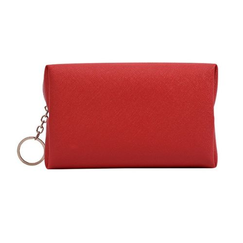 red makeup bag