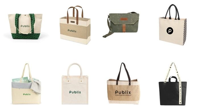 Publix-branded tote bags
