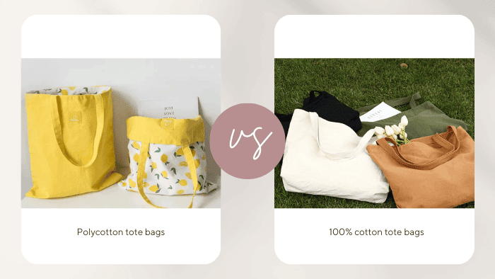 polycotton tote bags vs cotton tote bags