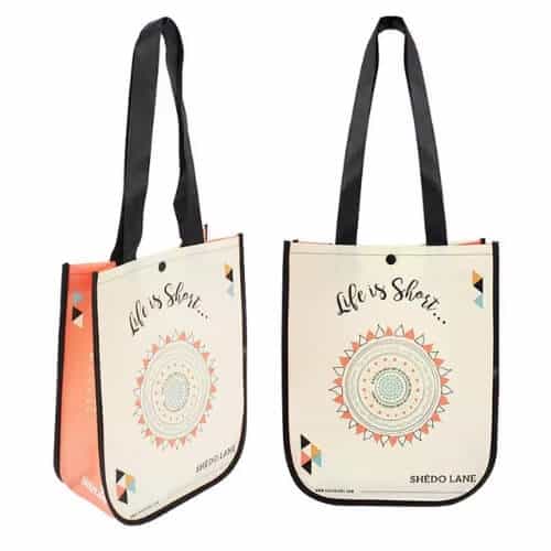 Semi-laminated gift bag