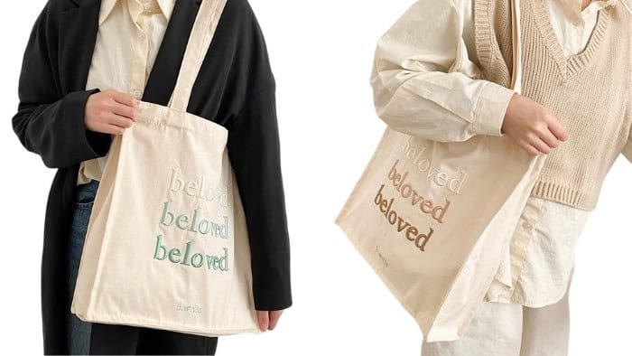 embroidered cotton bags