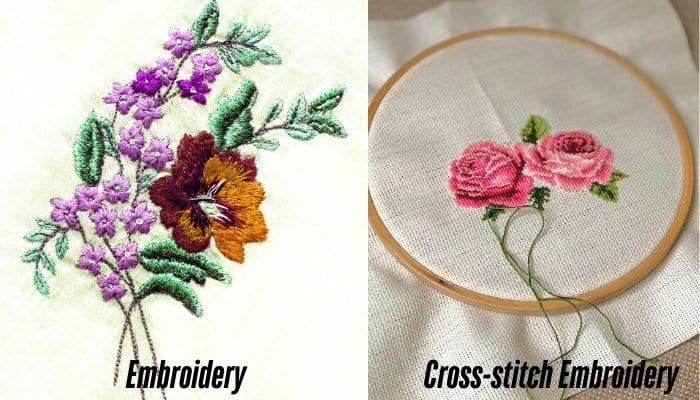 embroidery vs cross stitch