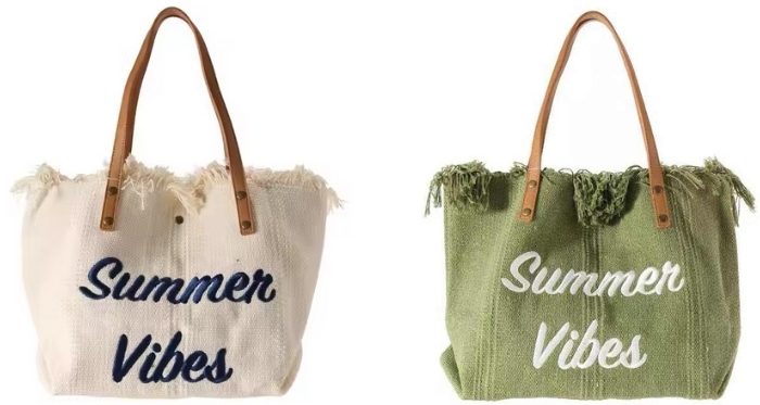 embroidered tote bag