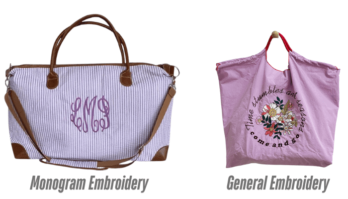 Are monogramming and embroidery the same thing