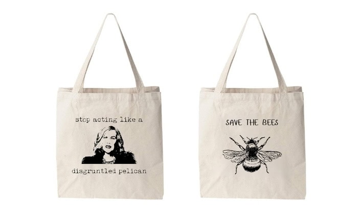screenprinted cotton tote bag