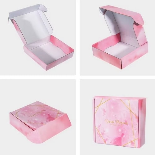 Corrugated mailer box with front-tuck locking structure