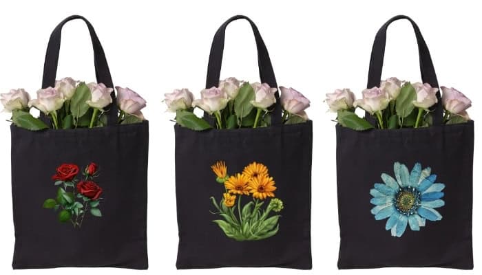 Direct to garment black bags
