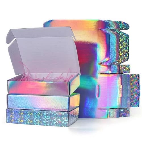 Holographic Foil Shiny Corrugated Mailer Box