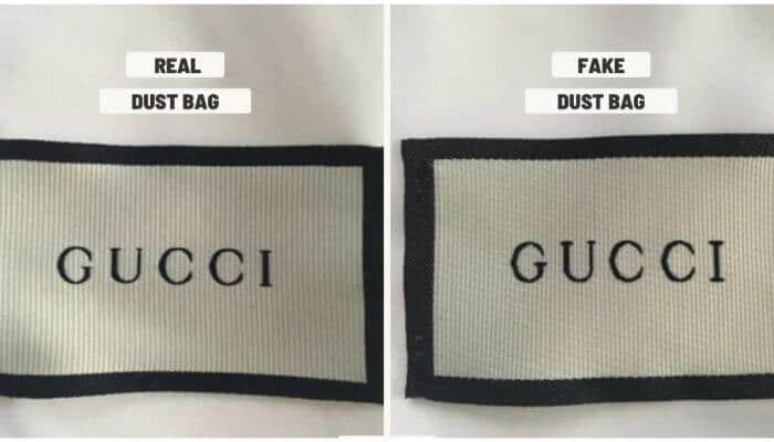 Real vs Fake Gucci Dust Bags