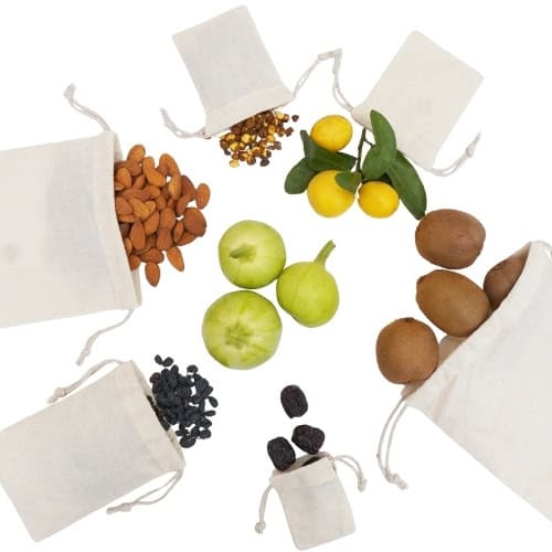 Drawstring Muslin Produce Bags