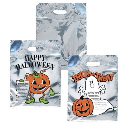 Reflective Pumpkin Halloween Treat Bag
