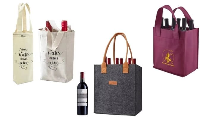 reusable custom wine bags