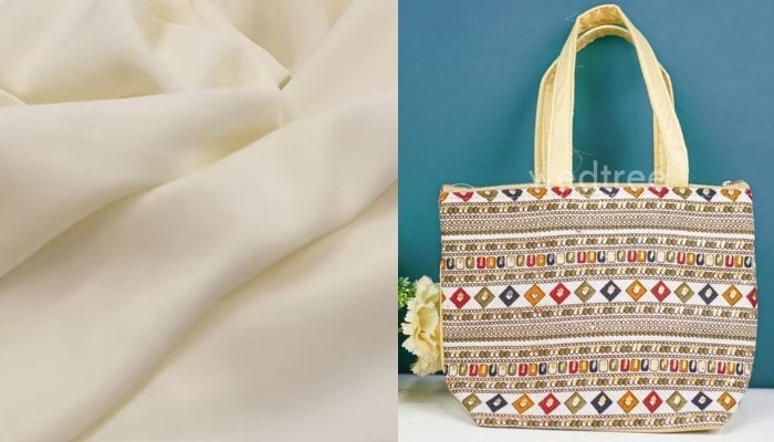 rayon fabric and bag