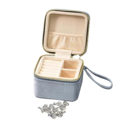 Portable Velvet Earring Case