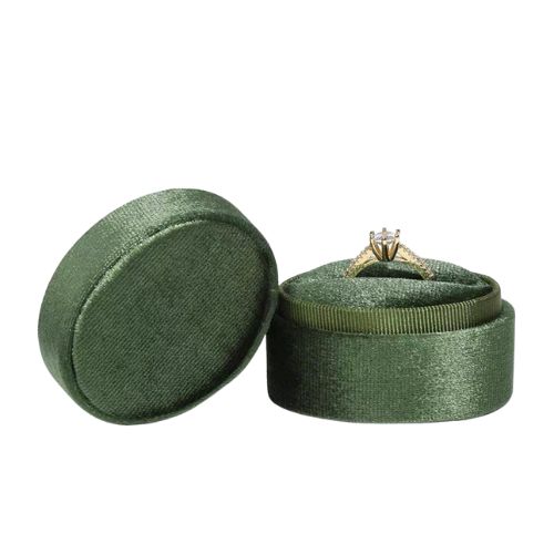 Vintage Oval Velvet Box