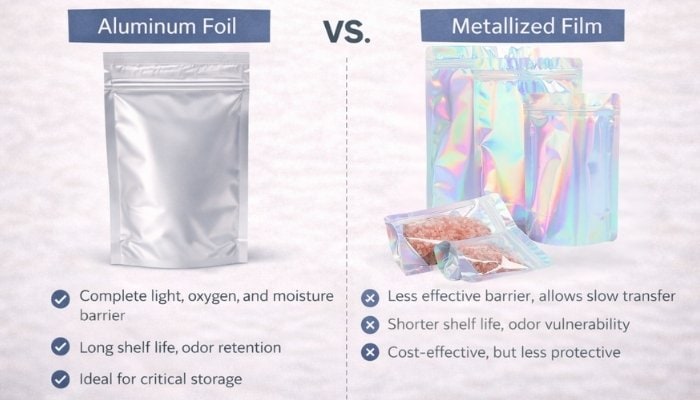 Aluminum Foil vs Metallized Film