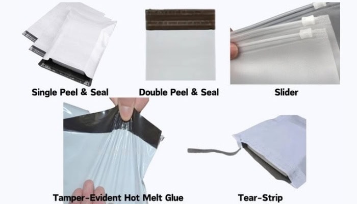 Closure options for Mailer Bags