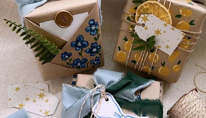 DIY gift wrapping