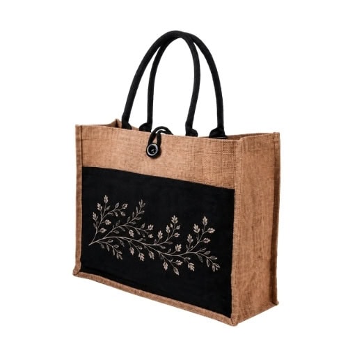 Sacs en jute avec panneau avant en toile