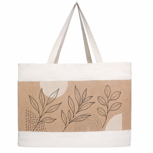 Sacs de courses en jute avec poignées renforcées