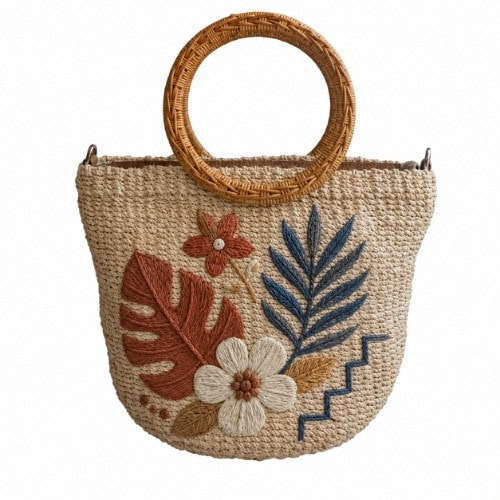 Sacs en jute brodés personnalisés