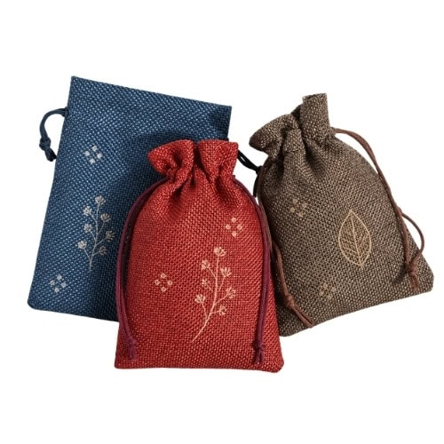 Pochettes de mariage en lin et jute de qualité supérieure