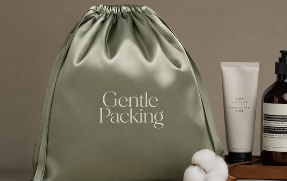 brand satin bags